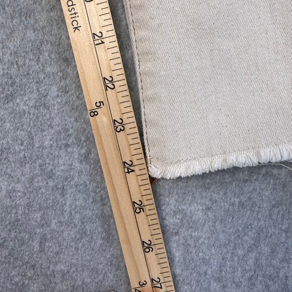 liT Kylie High Rise Curvy Skinny Ankle Jeans Womens Tan/Cream 6 Frayed Hem Work - Picture 9 of 12